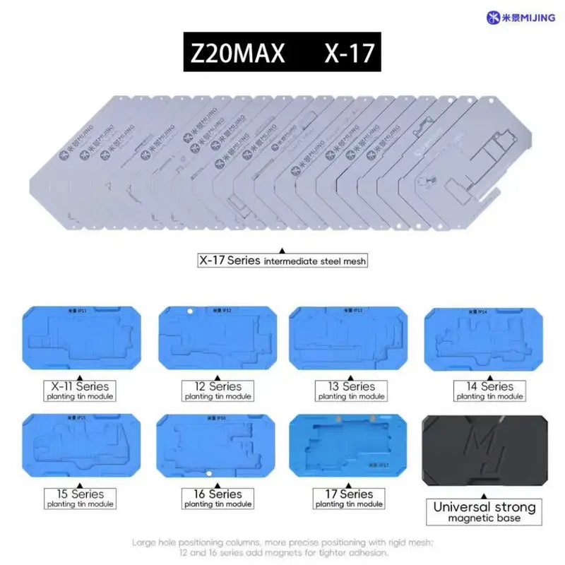 Mijing Z20 Max iPh X to 17PM Middle Layer Stencil