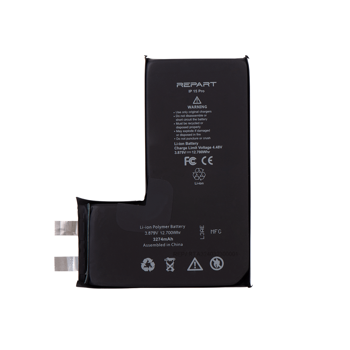 iPhone 15 PRO Battery Cell Without BMS  Original Quality