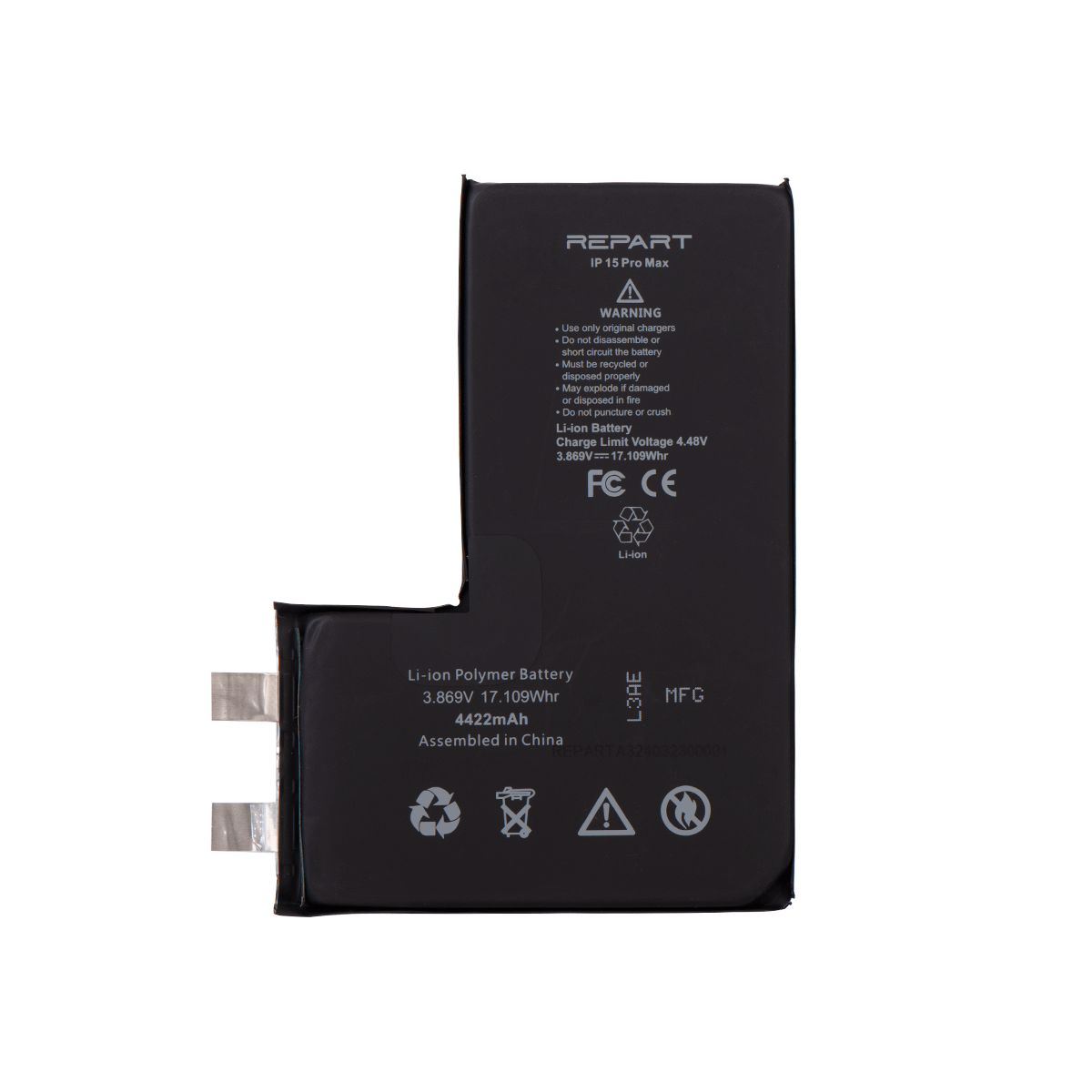 iPhone 15 PRO MAX  Battery Cell Without BMS  Original Quality