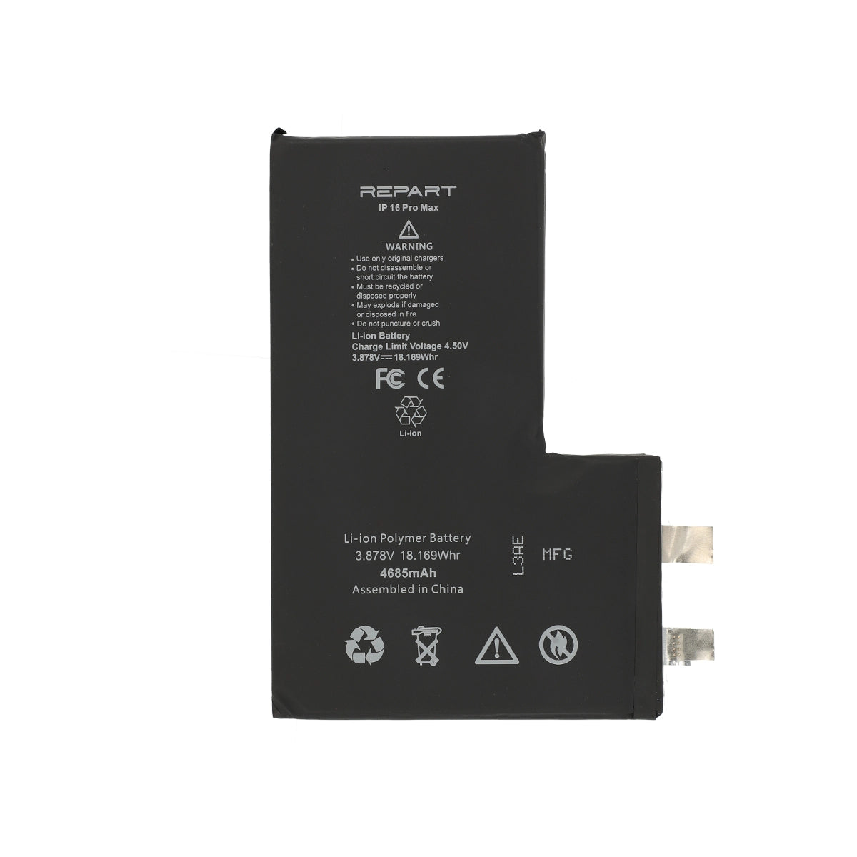 iPhone 16 PRO MAX Battery Cell Without BMS  Original Quality